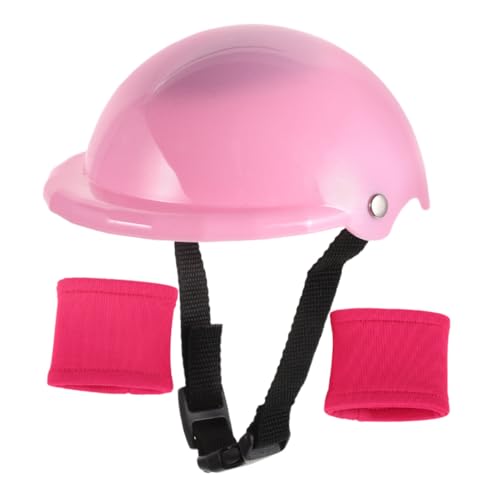 Gatuida Puppen Sport Sicherheitsset mit Mini Fahrradhelm und Schützern Langlebiges Kunststoff Design Detailgetreu für Rollenspiele und Puppen Geeignet von Gatuida