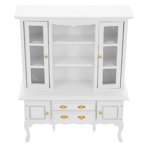 Gatuida Puppenhaus-Bücherregal aus Holz: Miniatur-Bücherregal im Maßstab 1:12, Wohnzimmerschrank, Lagerregal, Modell für DIY-Puppenhaus-Möbeldekoration von Gatuida