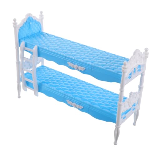 Gatuida Puppenhaus Doppelstockbett Zubehör für Kleine Puppen Detailliertes Miniaturbett für Kreatives Rollenspiel für Mädchen Fördert Fantasie und Interaktion von Gatuida