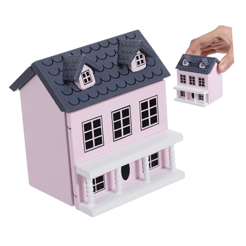 Gatuida Puppenhaus Mini- Miniaturhäuser Miniaturen Dekorationen unbemalt DIY- Kabine Mini -Häuser Spielzeughaus Miniatur-Hausmöbel winziges Kleine Häuser Holz Rosa Gatuida Puppenhaus Mini- Miniaturhäuser Miniaturen Dekorationen unbemalt DIY- Kabine Mini -Häuser Spielzeughaus Miniatur-Hausmöbel winziges Kleine Häuser Holz Rosa von Gatuida