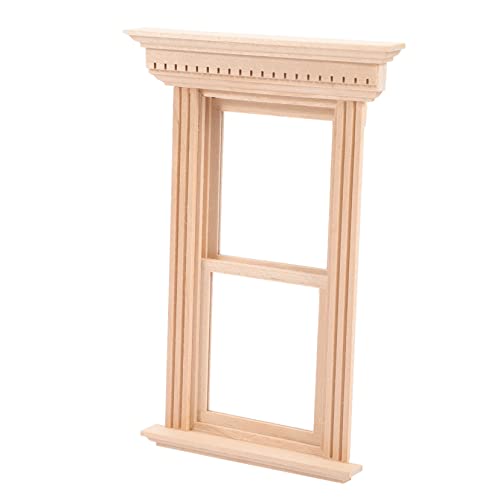 Gatuida Puppenhaus Miniatur Fenster Modell Schiebefenster mit Klarglas Puppenhaus Zubehör für Mini Möbel Dekoration von Gatuida