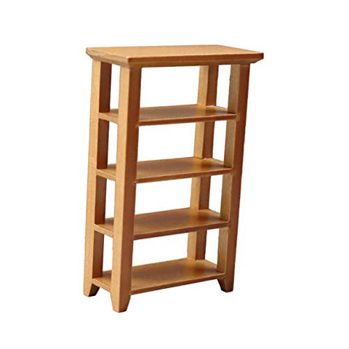 Gatuida Puppenhaus Möbel Langlebiges Miniatur Regal Dekoratives Mini Bookcase für Puppenhaus Dekoration und von Gatuida