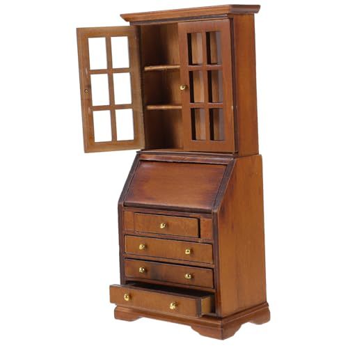 Gatuida Puppenhaus-Schließfach small Cabinet holzmöbel puppenstuben zubehör Dollhouse zubehör Häuser 1:12 Miniatur-Küchenzubehör Dekoration Miniaturen Fotorequisite Miniaturschrank hölzern von Gatuida