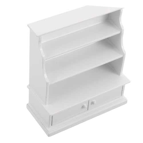 Gatuida Puppenhaus-bücherregal – Miniatur-bücherregal Aus Holz, Mini-aufbewahrungsschrank, Puppenhaus-möbelsammlung Zur Präsentation Kleiner Bücher Und Accessoires, Kinderzimmer, Büro von Gatuida