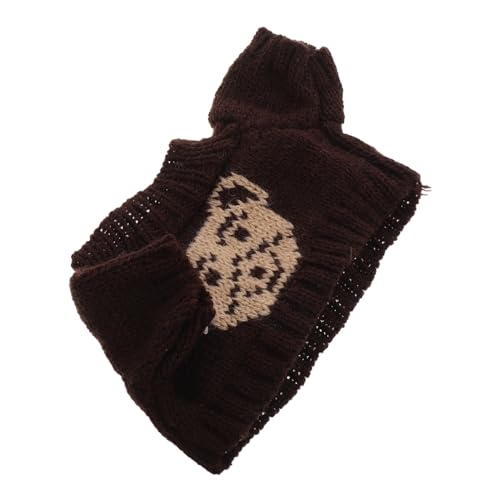 Gatuida Puppenkleidung Bärenpullover aus Baumwolle mit Kapuze für Plüschtiere und Stofftiere Weiches Ersatzoutfit für Kuscheltiere Niedlicher Brauner Kuscheltiere Hoodie für Plüschtiere von Gatuida