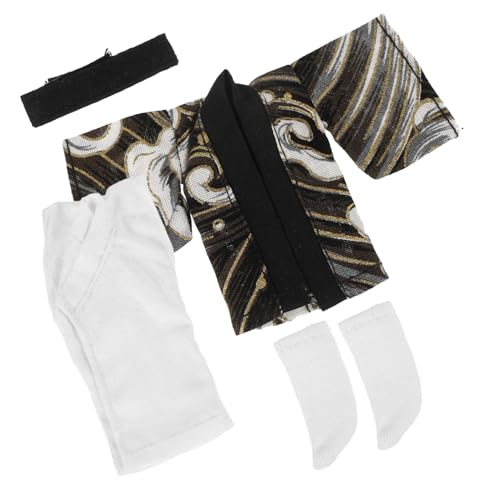 Gatuida Puppenkleidung Set Japanischer Kimono Anzug mit Mantel Innenteil Gürtel und Weißen Socken Wiederverwendbare Puppenkleidung für DIY Doll Dressing Vielseitiges Puppenzubehör für Gatuida Puppenkleidung Set Japanischer Kimono Anzug mit Mantel Innenteil Gürtel und Weißen Socken Wiederverwendbare Puppenkleidung für DIY Doll Dressing Vielseitiges Puppenzubehör für von Gatuida