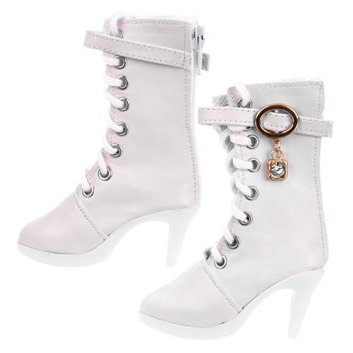 Gatuida Puppenschuhe Miniatur Stöckelschuhe für Prinzessin Puppe Weiße High Heel Boots Puppenzubehör zum Ankleiden Gatuida Puppenschuhe Miniatur Stöckelschuhe für Prinzessin Puppe Weiße High Heel Boots Puppenzubehör zum Ankleiden von Gatuida