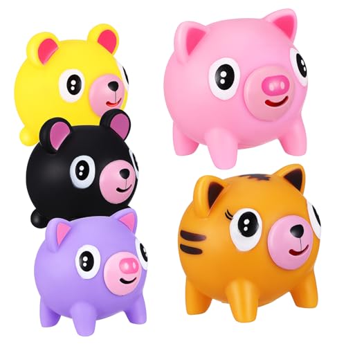Gatuida Quetschstress-Set Mit 5 Quetschspielzeugen in Schweinchenform Quetschspielzeuge in Tierform Aus PVC-Material Für Jungen Und Mädchen Erwachsene Gatuida Quetschstress-Set Mit 5 Quetschspielzeugen in Schweinchenform Quetschspielzeuge in Tierform Aus PVC-Material Für Jungen Und Mädchen Erwachsene von Gatuida