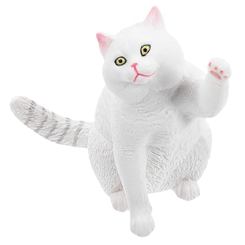 Gatuida Realistische Britische Kurzhaar Katzenfigur Deko Modell Bruchsicher Detailgetreu Kleine Skulptur für Schlafzimmer und Wohnzimmer für Katzenliebhaber und Dekofans von Gatuida