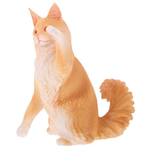 Gatuida Realistische Katzenfigur aus Kunststoff Kleines Katzenspielzeug und Desktop Deko Leicht und Vielseitig für Wohnräume Klassenzimmer und Gartendekoration Detailgetreues Tiermodell von Gatuida