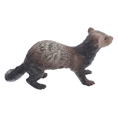 Gatuida Realistisches Frettchen Modell Detailgetreue Tierfigur für Pädagogisches Wildtier Deko für Zimmer Fördert Kognitive Entwicklung Simulation Ferret Figur von Gatuida