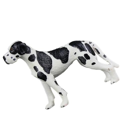 Gatuida Realistisches Großes Doggenmodell aus Hochwertigem Kunststoff Solide Kinderfigur Liebevoll Gestaltete Welpen Dekoration Detailreiche Tierfigur für Spiel und Sammeln von Gatuida