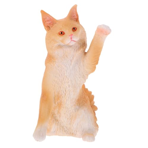 Gatuida Realistisches Katzenmodell Kleine Dekofigur für Garten Schlafzimmer Simulation Lernspielzeug für Katzenliebhaber und Wohnungsdekoration von Gatuida