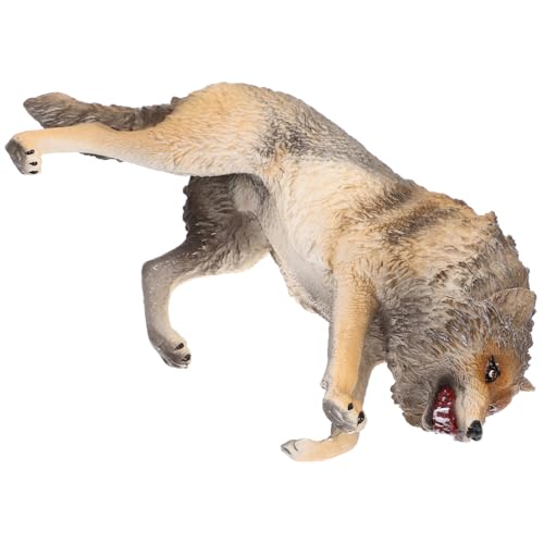 Gatuida Realistisches Kleines Wolfmodell aus Abs Stehende Wildtierfigur für Dekoratives Tierornament für Garten Schreibtisch Pädagogisches Sammlerstück von Gatuida