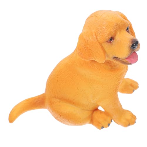 Gatuida Realistisches Labrador Welpen Modell Hund aus Robustem Kunststoff Detailgetreue Simulation Stabil Stehende Figur für Kinderzimmer Dekoration und Sammeln von Gatuida