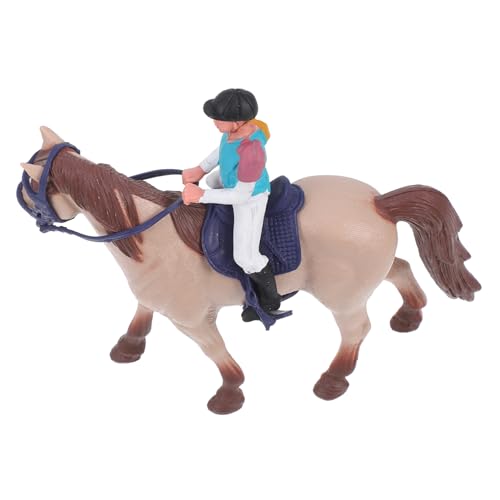 Gatuida Realistisches Pferde Doll Ornament mit Reiter Miniatur Pferdefigur für Bauernhof Spielset als Dekoration für Pferde Themenpartys Gatuida Realistisches Pferde Doll Ornament mit Reiter Miniatur Pferdefigur für Bauernhof Spielset als Dekoration für Pferde Themenpartys von Gatuida