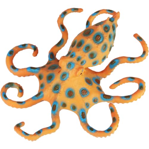 Gatuida Realistisches Simulation Modell Blauring Figur aus Kunststoff Dekoration für Aquarium Garten Bildungsmodell für Tierkunde Gatuida Realistisches Simulation Modell Blauring Figur aus Kunststoff Dekoration für Aquarium Garten Bildungsmodell für Tierkunde von Gatuida
