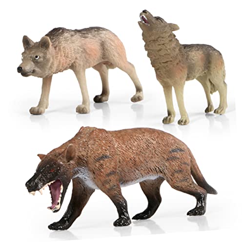 Gatuida Realistisches Wolf Modell Figur Tier Dekoration Wohnaccessoire Simulation Lernspielzeug für Wohnraum von Gatuida
