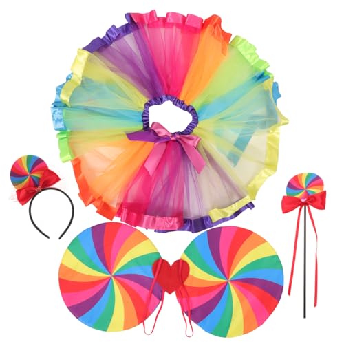 Gatuida Regenbogen Kostüm für Mädchen Teiliges Tüllrock Stirnband Flügel und Zauberstab Kreatives Cosplay Zubehör für Fasching Geburtstag Halloween und Karneval Atmungsaktives Langlebiges Gatuida Regenbogen Kostüm für Mädchen Teiliges Tüllrock Stirnband Flügel und Zauberstab Kreatives Cosplay Zubehör für Fasching Geburtstag Halloween und Karneval Atmungsaktives Langlebiges von Gatuida