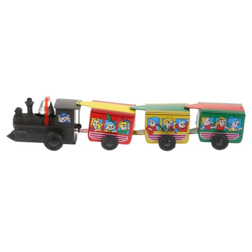 Gatuida Retro Wind Up Spielzeugzug mit Waggons Robustes Kindertrainingsspielzeug für Frühes Lernen Energiesparendes Batteriefreies Design für Jungen und Mädchen Ab Jahren von Gatuida