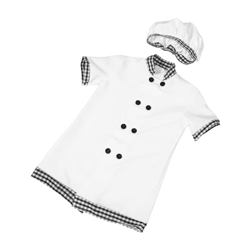 Gatuida Rollenspiel Outfit Set mit Kochmütze und Schürze für Halloween Bühnenaufführungen und Fantasievolles Spiel und Pflegeleicht Design für Verschiedene Altersgruppen von Gatuida