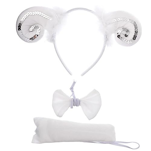 Gatuida Schaf Kostüm Set mit Haarreif Fliege und Tierische Accessoires für Cosplay Geburtstagsfeiern und Festivals von Gatuida