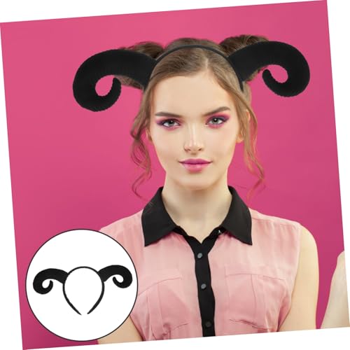 Gatuida Schafhörner Haarreif Weiches Bequemes Tierkostüm Zubehör für Halloween Party Cosplay Vielseitiges Schäfchen Stirnband für Damen und Herren Gatuida Schafhörner Haarreif Weiches Bequemes Tierkostüm Zubehör für Halloween Party Cosplay Vielseitiges Schäfchen Stirnband für Damen und Herren von Gatuida