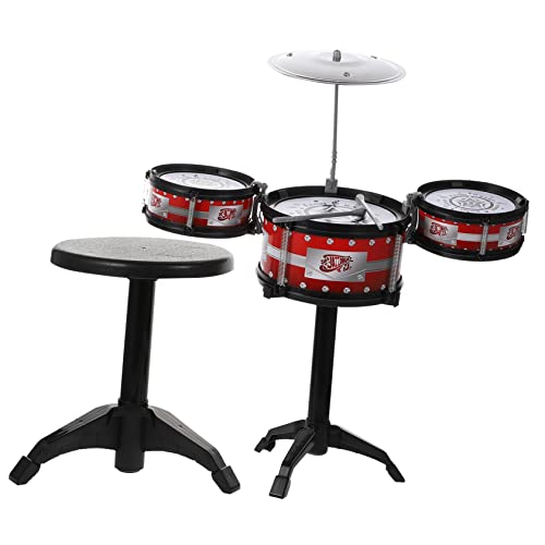 Gatuida Schlagzeug Set Pädagogisches Musikinstrument für Kleinkinder Robustes Kunststoff Material Fördert Kreativität Motorik und Hand Auge Koordination Bunte Teilige Trommel mit Hocker Gatuida Schlagzeug Set Pädagogisches Musikinstrument für Kleinkinder Robustes Kunststoff Material Fördert Kreativität Motorik und Hand Auge Koordination Bunte Teilige Trommel mit Hocker von Gatuida