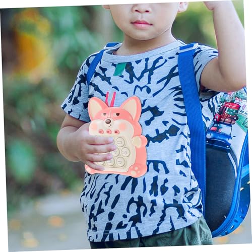 Gatuida Schnelles Drückspielzeug Cartoon Spielkonsole mit Bunten Farben Tragbare Pop Bubble Game Maschine für Kognitive Soziale Interaktion Geeignet für Teens Erwachsene von Gatuida