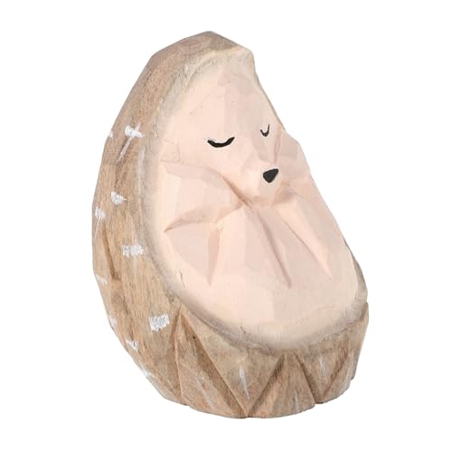 Gatuida Massivholz Figur Handgefertigt Mini Ornament Für Garten Auto Armaturenbrett Wohnkultur von Gatuida