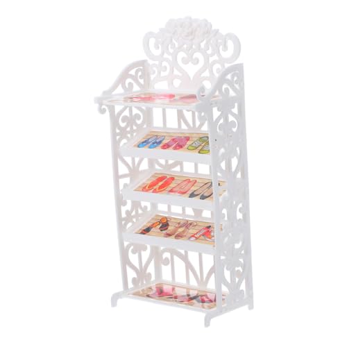 Gatuida Schuhregal für Minipuppe Miniatur Dekoration Möbel puppenhaus deko Schuhschrank für Puppen sammlerstücke Schuhregal-Ornament Schuhregal für Puppenhaus Abs Weiß Gatuida Schuhregal für Minipuppe Miniatur Dekoration Möbel puppenhaus deko Schuhschrank für Puppen sammlerstücke Schuhregal-Ornament Schuhregal für Puppenhaus Abs Weiß von Gatuida