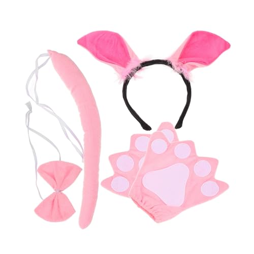 Gatuida Schweineohren Haarreif mit und Fliege Niedliches Pig Cosplay Kostüm Zubehör für Halloween Karneval Rollenspiel und Bühnenauftritte Komfortabel und Langlebig von Gatuida