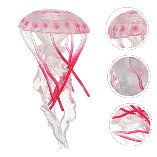 Gatuida Simuliertes Quallenmodell Meerestiere Figur Aquarium Deko Robustes Flexibles Jellyfish Modell für Große Fischbecken Realistisches Meereslebewesen Lernspielzeug von Gatuida