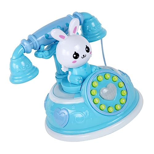Gatuida Simuliertes Telefon interaktives Handy geben Sich vor, EIN Spiel zu Schnurgebundenes Retro-Telefon mit Wählscheibe Telefon Blue von Gatuida