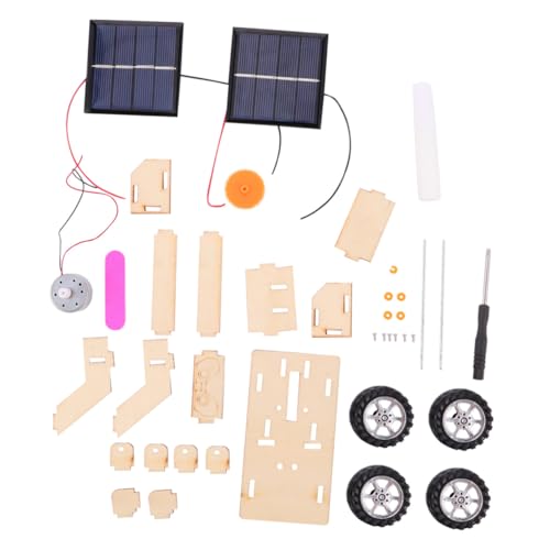 Gatuida Solarbetriebener DIY Mondfahrzeug Bausatz aus Holz Leichtes Umweltfreundliches Konstruktionsspielzeug zum Zusammenbauen für Kreativität und Eigenständigem von Gatuida