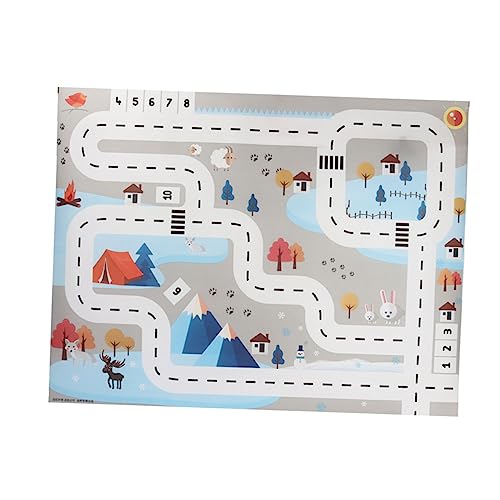 Gatuida Spielmatte Verkehrsstraßen Puzzlematte Weiche Krabbelmatte mit Verkehrskarte rutschfest Tragbar Mehrteilig Frühe für Junge Mädchen und Vielseitig als Spiel und Aktivitätsmatte von Gatuida