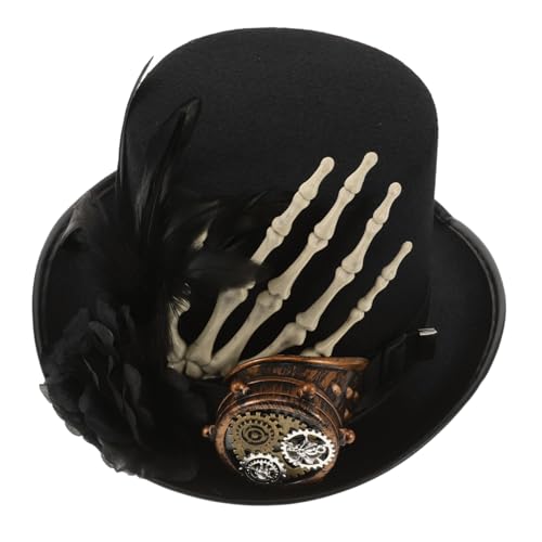 Gatuida Steampunk Hut für Herren Gothic Halloween Kostümzubehör mit Einzigartigem Einäugigen Design für Mottopartys Cosplay und Besondere Anlässe Gatuida Steampunk Hut für Herren Gothic Halloween Kostümzubehör mit Einzigartigem Einäugigen Design für Mottopartys Cosplay und Besondere Anlässe von Gatuida