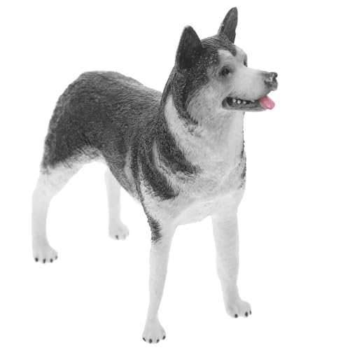 Gatuida Stehende Husky Hundefigur Kunststoff Modell Dekoration für Welpen Kleine Hunde Desktop Ornament Haustier Zubehör von Gatuida