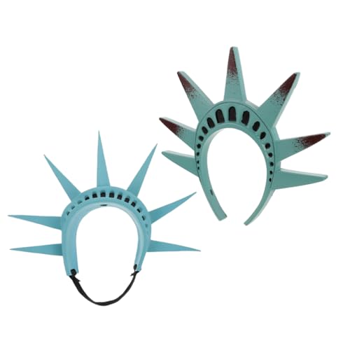 Gatuida Stirnband Krone Freiheitsstatue Haarbänder: 2 Stück Headwear Kopfbedeckung Kostüm Zubehör für Amerikanische Unabhängigkeitstag Geburtstag Karneval Cosplay von Gatuida
