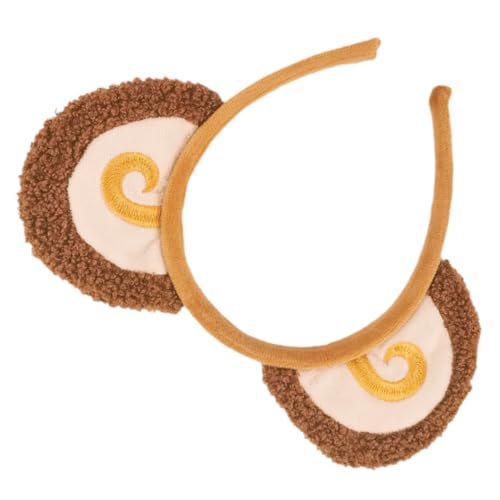 Gatuida Stirnband mit Affenähnlichen Ohren aus Teddyplüsch Kuscheliges Tierkostüm accessoire für Cosplay Mottopartys Bequemes und Sicheres Haarband für Mädchen Niedliches zur Verkleidung von Gatuida