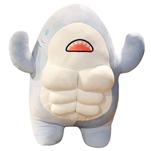 Gatuida Stofftierhai Niedliches Muskulöses Kuscheltier Für Puppenspielzeug Und Dekoration Für Jungen Gatuida Stofftierhai Niedliches Muskulöses Kuscheltier Für Puppenspielzeug Und Dekoration Für Jungen von Gatuida