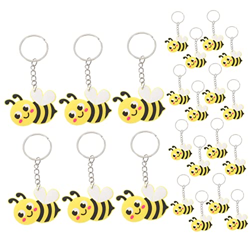Gatuida 24 Stück Cartoon-bienen-schlüsselanhänger Bienen-schlüsselring Entzückende Form Metall-schlüsselanhänger Für Auto Tasche Dekoratives Partygeschenk von Gatuida