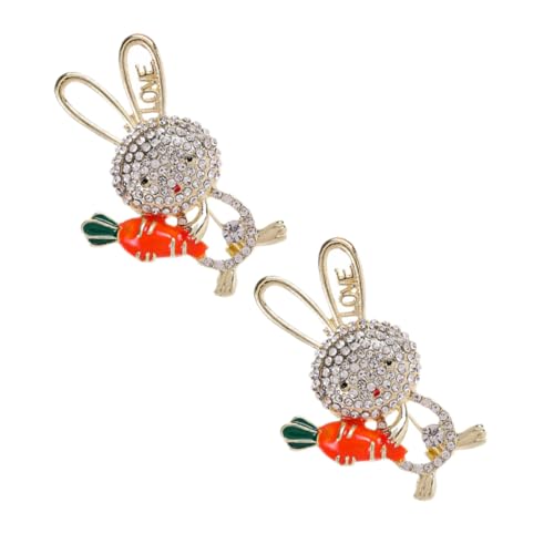 Gatuida Süße Kristall Kaninchen Brosche Für Frauen Und Mädchen Vintage Tier Anstecknadel Mit Karotte Schmuck Für Kostüme Partys Weihnachten Abschlussfeiern Und Ostern von Gatuida