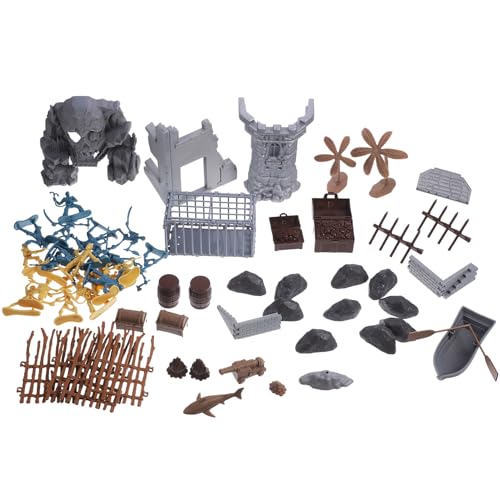 Gatuida Teiliges Piraten Miniatur Militärspielzeug Sandtisch Deko Kreative DIY Actionfiguren für Robuste Materialien Realistische Gestaltung Sandspielzeug Figuren von Gatuida