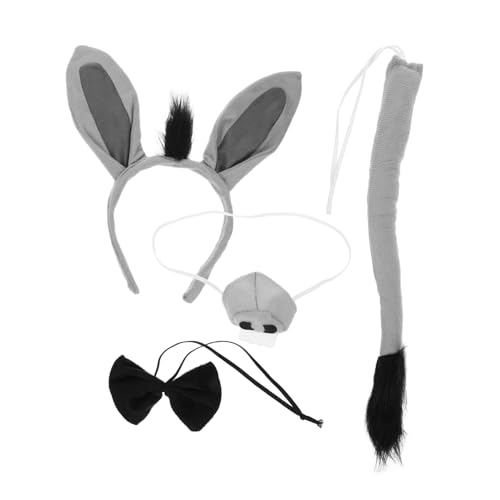 Gatuida Tierkostüm Zubehör mit Ohren Haarreif Nase und Fliege Accessoire für Halloween Karneval und Kindergeburtstagsfeiern Gatuida Tierkostüm Zubehör mit Ohren Haarreif Nase und Fliege Accessoire für Halloween Karneval und Kindergeburtstagsfeiern von Gatuida