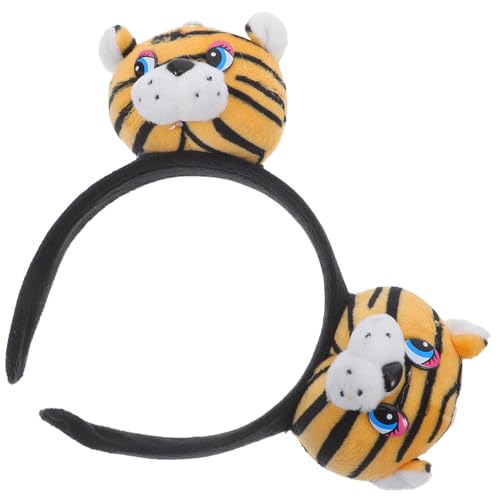 Gatuida Tiger Haarband für Lustiges Plüsch Tier Stirnband für Themenpartys Halloween und Karneval Bequemes und Auffälliges Kostümzubehör für Familienfeiern von Gatuida