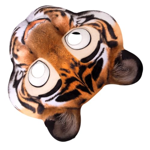 Gatuida Tiger Halbgesichtsmaske aus Leichtem EVA für Kostüm und Karnevalpartys Elastischer Riemen für Sicheren Sitz Atmungsaktiv und Angenehm zu Tragen für Halloween und Maskenbälle von Gatuida