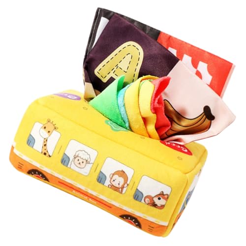 Gatuida Tissue Box für Junge Mädchen Jahr Reißfestes Sensorikspielzeug mit Bus Design Weichen Tüchern Knisterpapieren Reißverschluss und Elastischem Band Fördert Feinmotorik und Gatuida Tissue Box für Junge Mädchen Jahr Reißfestes Sensorikspielzeug mit Bus Design Weichen Tüchern Knisterpapieren Reißverschluss und Elastischem Band Fördert Feinmotorik und von Gatuida