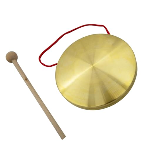 Gatuida Traditionelles Chinesisches Gong schlaginstrument mit Robustem Schlägel Lauter Klarer Klang für Musikpädagogik Orff Instrument Kinderspielzeug Ab Monate Kompakt und Langlebig von Gatuida