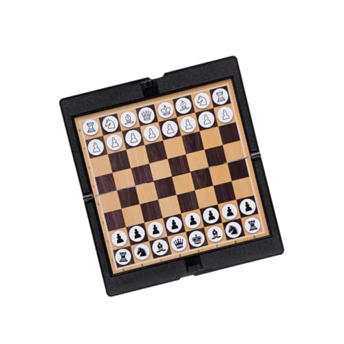 Gatuida Tragbares Faltbares Schachbrett mit Magnetischen Kunststoffspielsteinen Leichtes Reisetaugliches International Checkers Spiel Faltbar und Langlebig für Erwachsene und Zuhause von Gatuida
